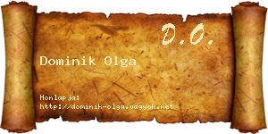 Dominik Olga névjegykártya